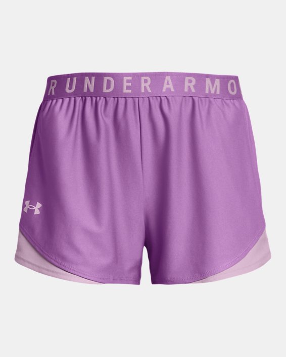 Damen UA Play Up 3.0 Shorts, Purple, pdpMainDesktop image number 4